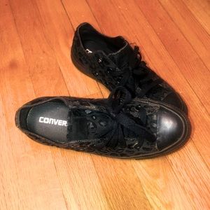 Leopard print converse low top
